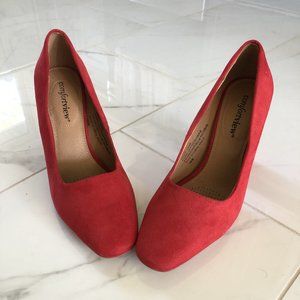Red Chunky Heel